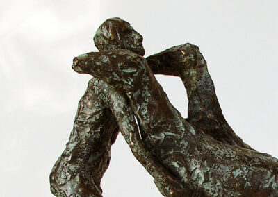 Pferdebändiger - Detail der Bronzefigur von Hanno Edelmann